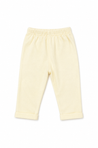 Baby Girls Ivory Cotton Jersey Pajama | Soft & Comfortable Elastic Waist Pants