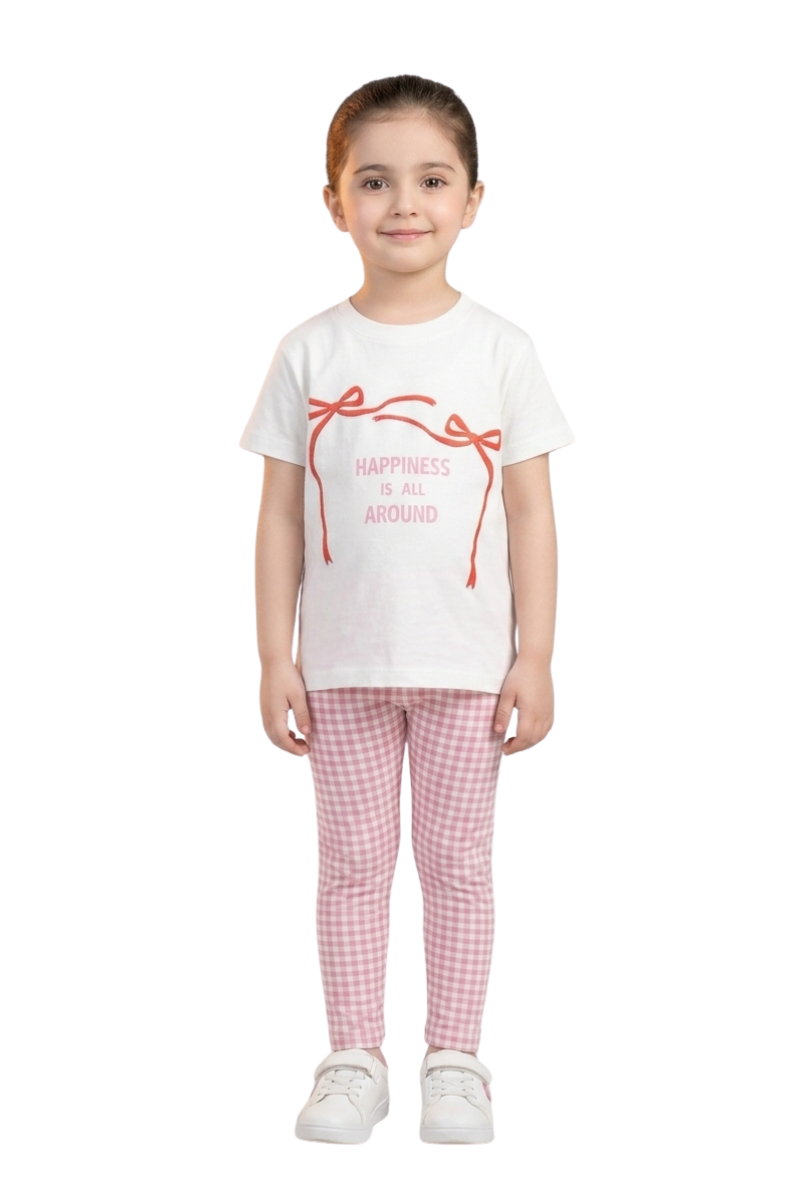 Girls' Happiness Gingham 2-Piece Set