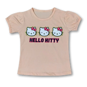 Hello Kitty Printed on Light Pink Tee for Girls