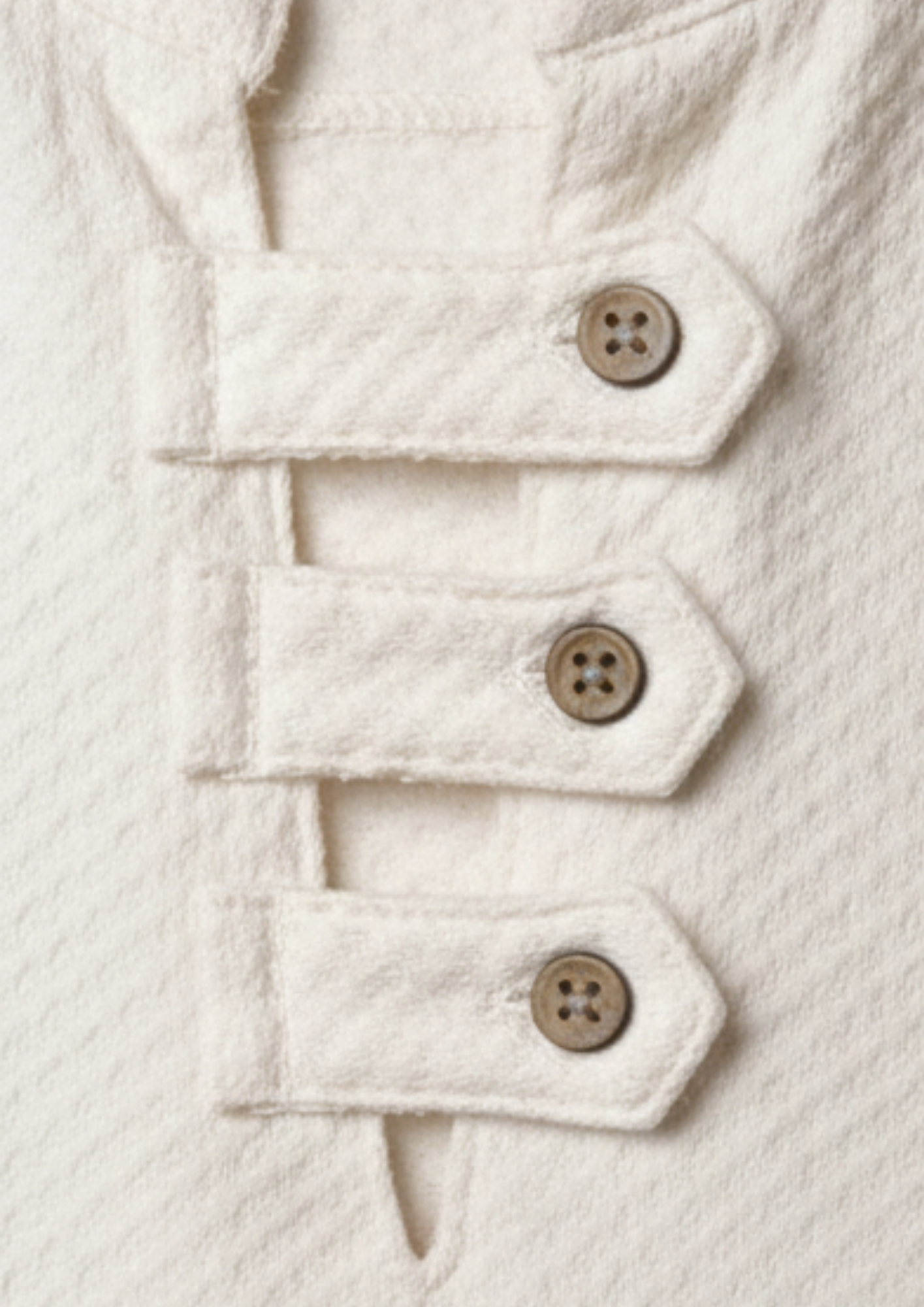 Boys' Premium White Textured Henley Shirt – Casual Short Sleeve Summer Top