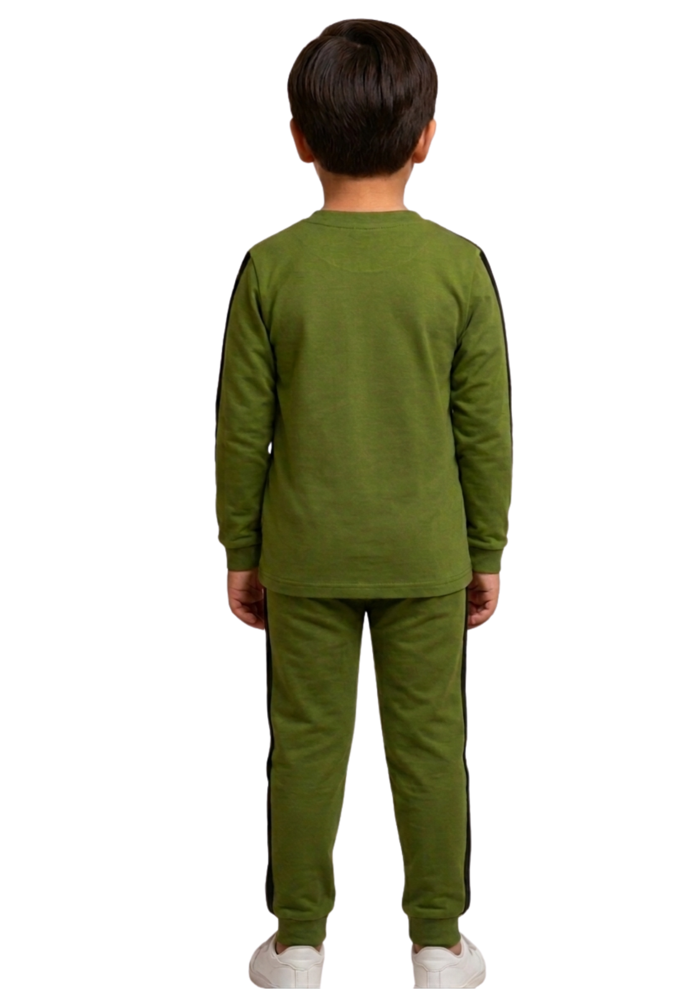 Kids’ “Born to Play” Olive Green Full-Sleeve Pajama Set – Premium Soft Cotton