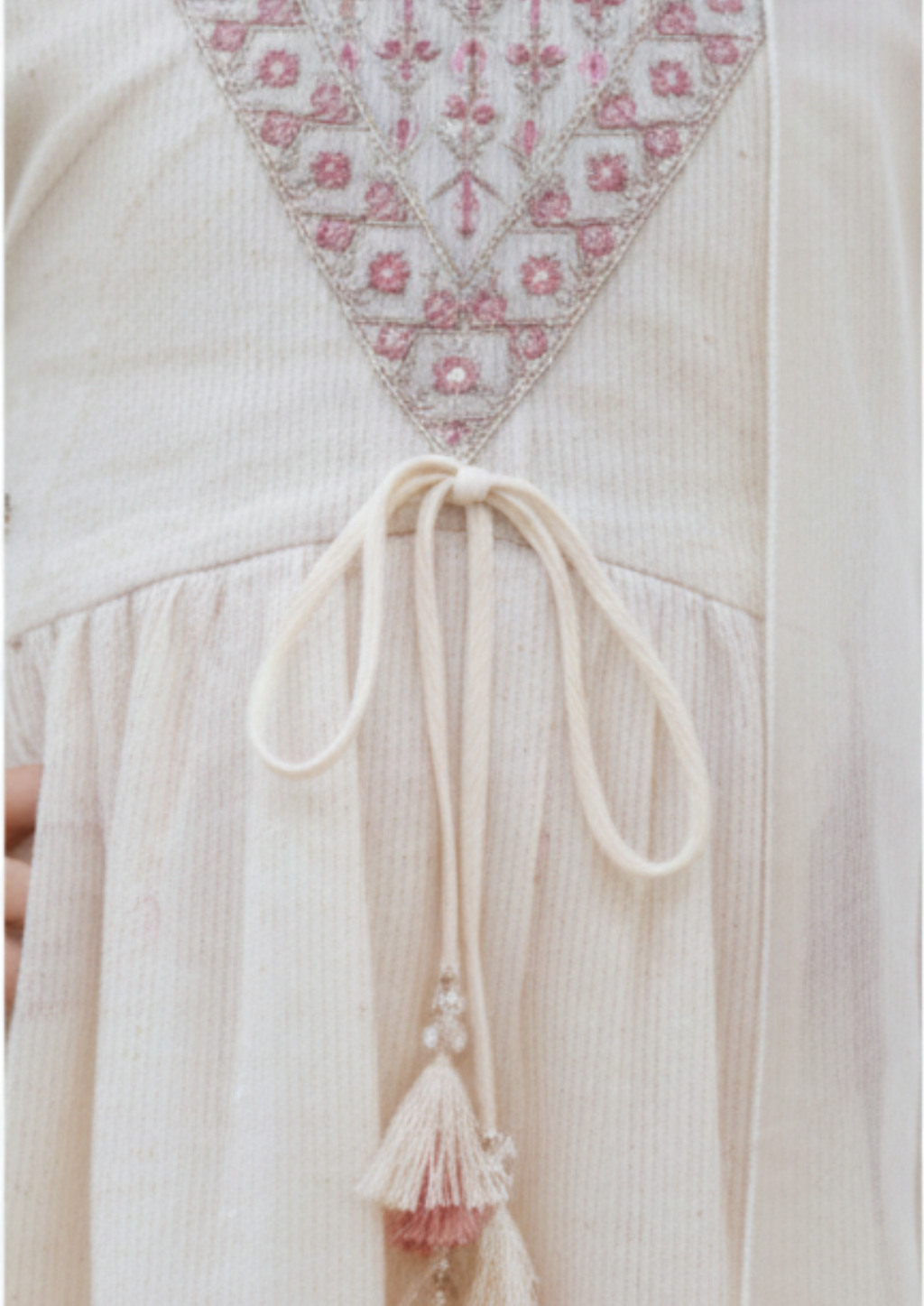 Elegant Off-White Embroidered 3-Piece Sharara Set for Girls – Peplum Kurta with Organza Dupatta