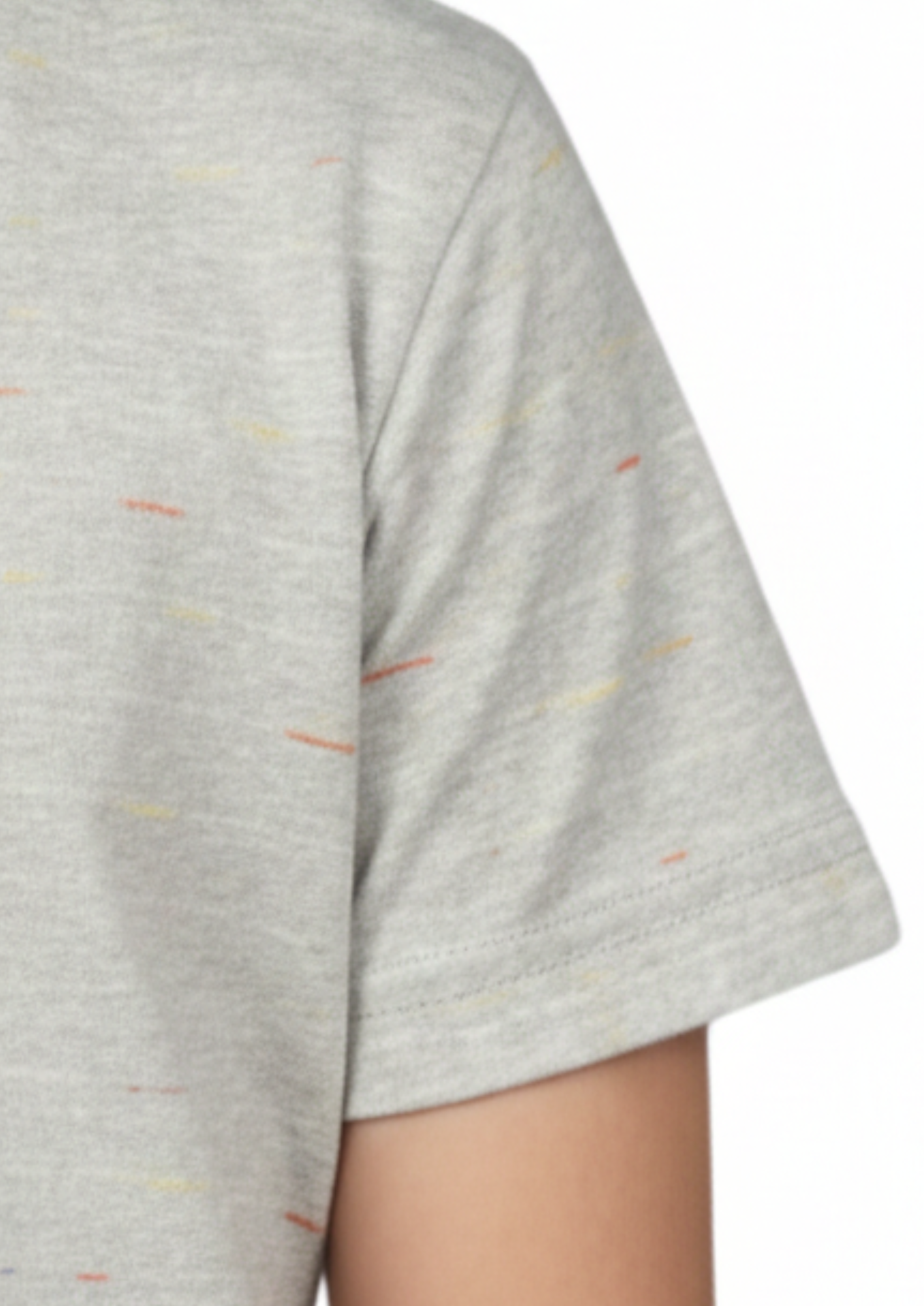 Boys' Premium Grey Space-Dye Henley T-Shirt - Soft Cotton Blend