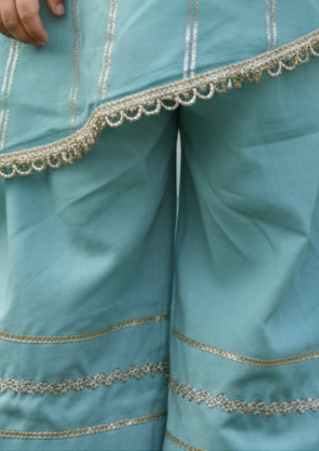 Little Diva’s Festive Sharara Set