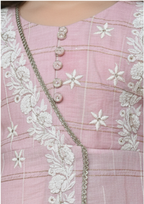 Elegant 3-Piece Girls' Embroidered Lilac Shalwar Kameez Set with Net Dupatta