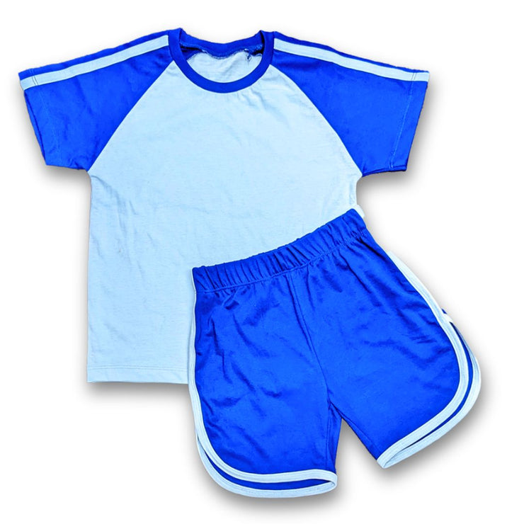 Toddler Boy's & Girls's Raglan Tee and Short 2pc Set for kids