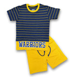 Toddler Striped Shirt & Yellow Contrast Shorts Set – Cute & Comfy Outfit
