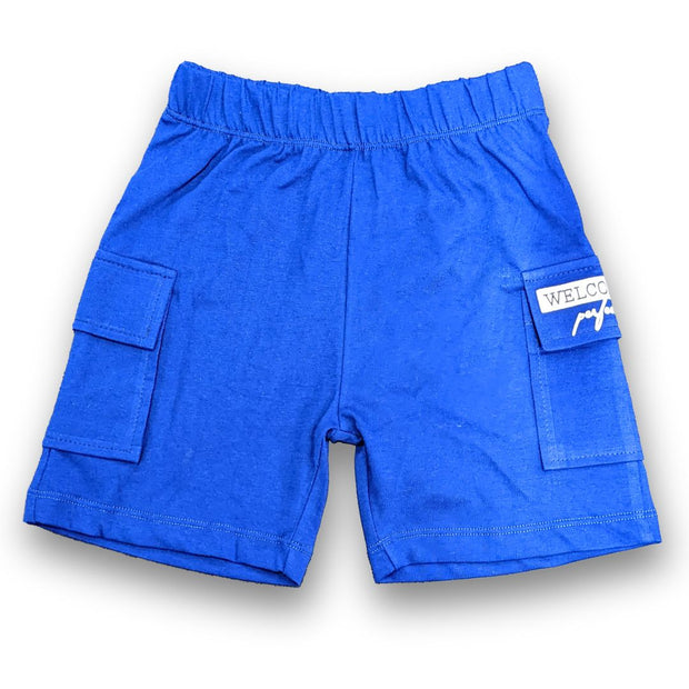 Navy Blue cargo pocket shorts boxer short for Kids