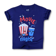 Movie Night Navy Single Jersey Tee