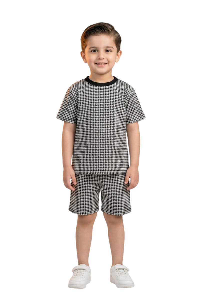 Boys Houndstooth Co-Ord Set