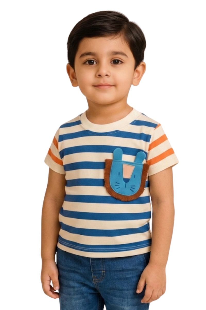 Little Lion Sibling Stripe Tee