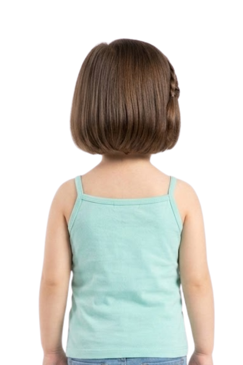 Girls Mint Green Cotton Jersey Spaghetti Strap Top