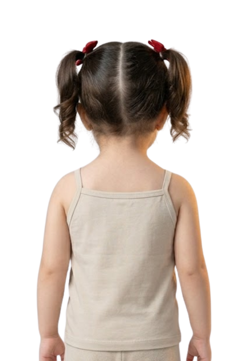 Kids Cute Apple Graphic Jersey Cotton Tank Top