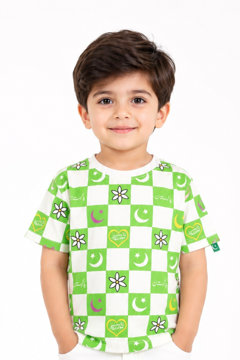 Little Patriot Kids 14 August Cotton Jersey T-Shirt