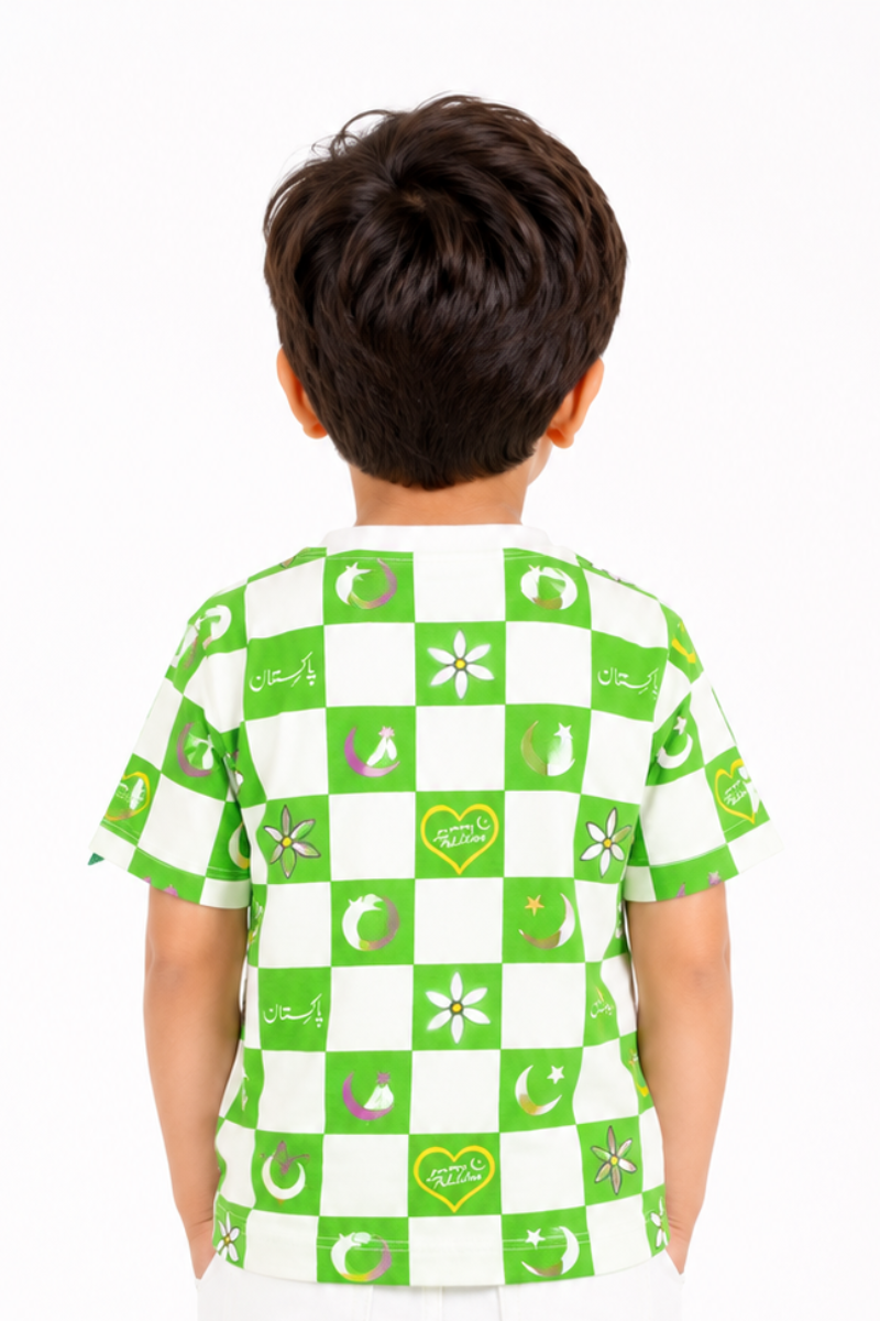 Little Patriot Kids 14 August Cotton Jersey T-Shirt