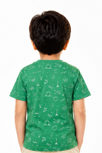 Kids Pakistan Green Graphic T-Shirt