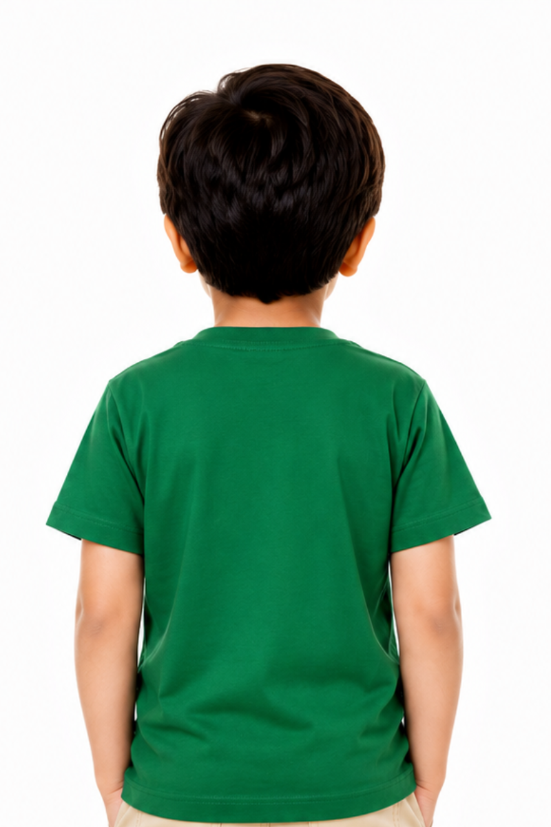 Kids 14 August Pakistan Independence Day Green T-Shirt
