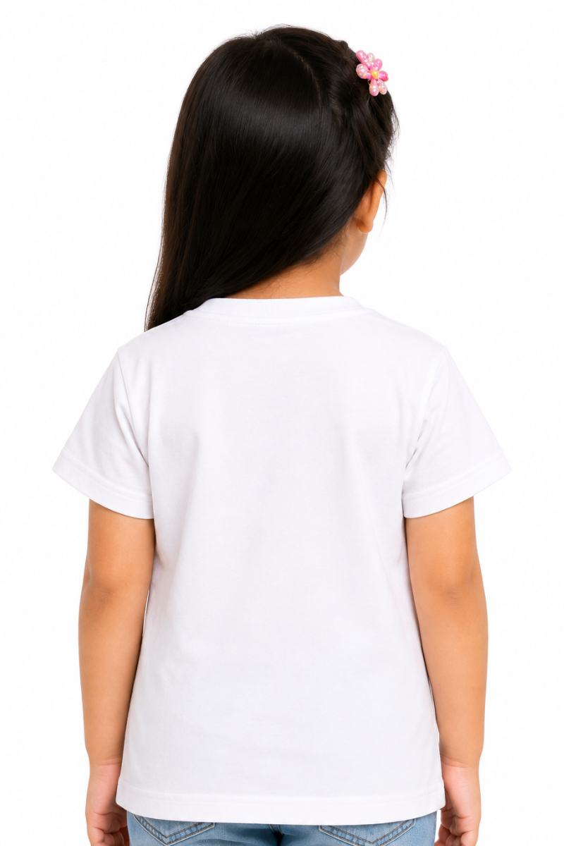 Kids Pakistan Independence Day Graphic T-Shirt – White Cotton Jersey Tee