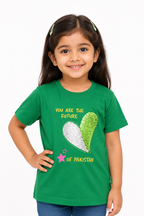 Girls Pakistan Sequin Heart T-Shirt |  You Are The Future