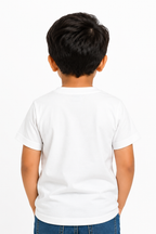 Kids 14 August Pakistan Independence Day T-Shirt | White Cotton Jersey Tee