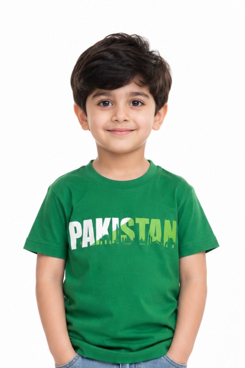 Pakistan Graphic Kids T-Shirt – Green