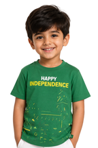 Kids Pakistan Independence Day Green T-Shirt | Happy Independence Graphic Tee