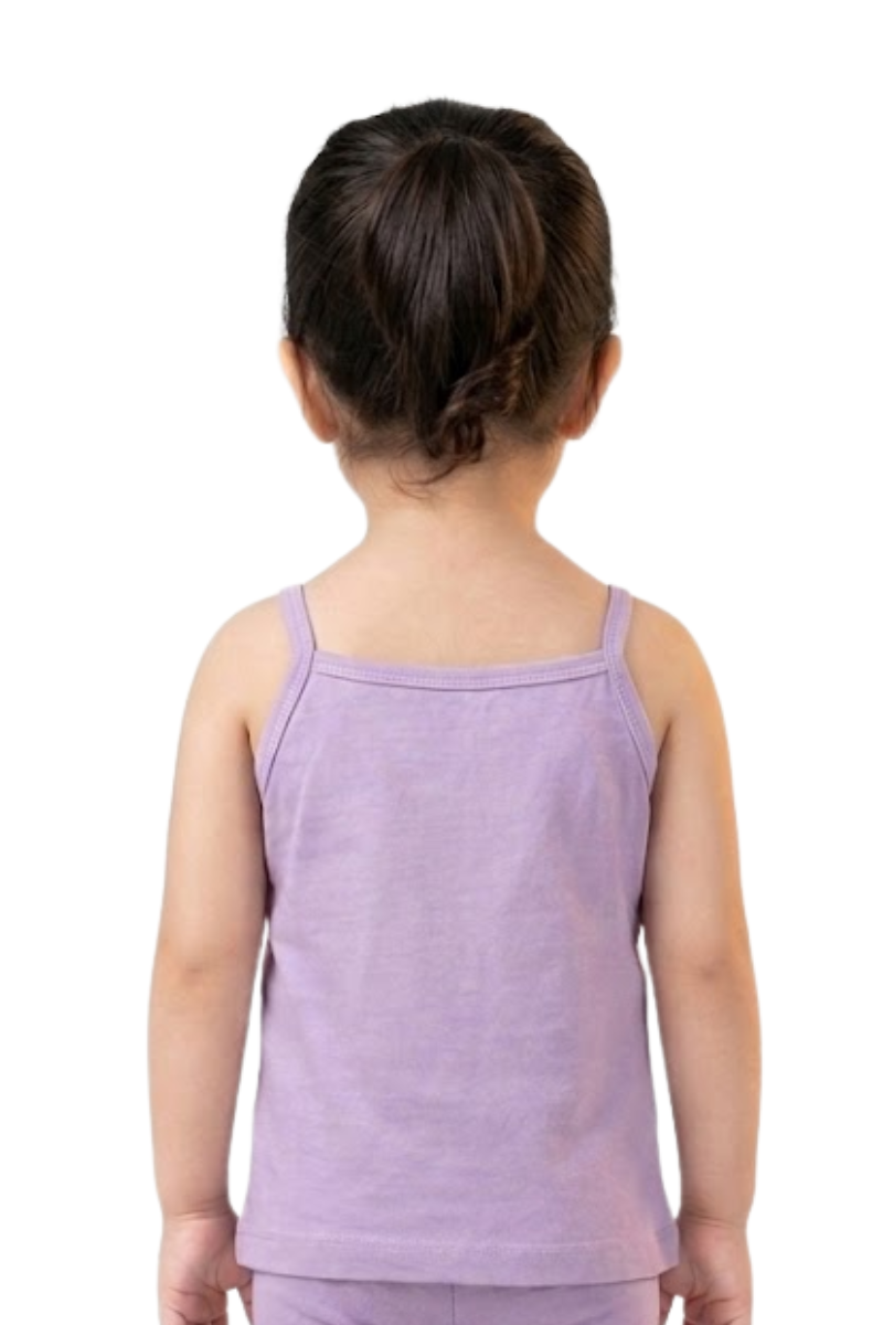 Girls Lavender Jersey Cotton Camisole Top – Unicorn Print