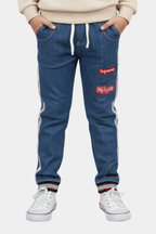 Street-Ready Denim Joggers for Kids
