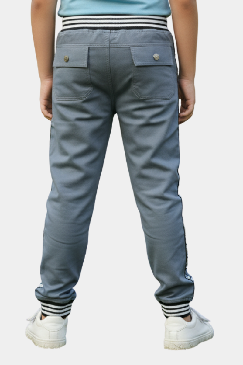 Kid's Urban Side-Stripe Joggers (Grey)