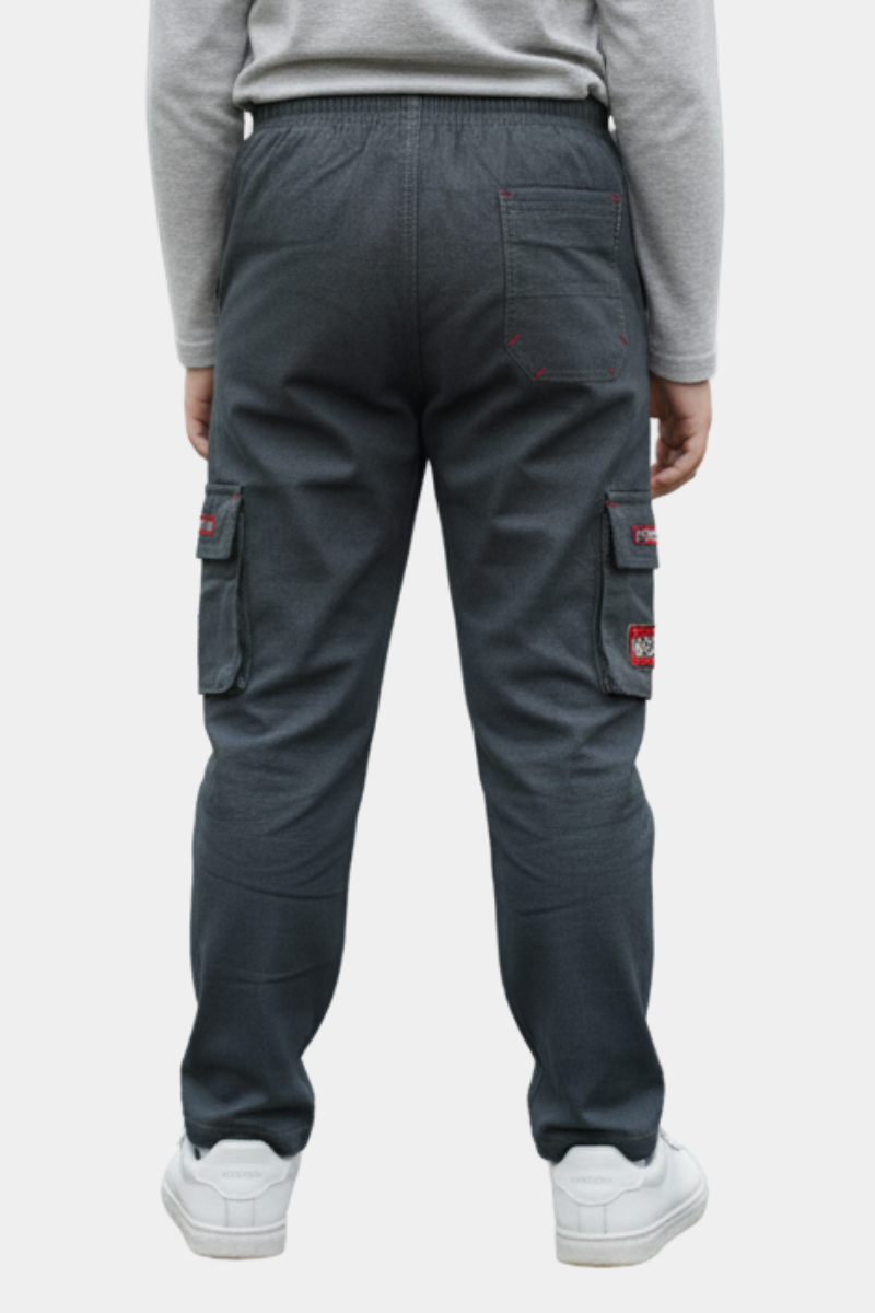 Kids' Comfy Grey Adventure Cargo Pants