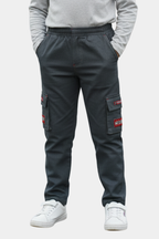 Kids' Comfy Grey Adventure Cargo Pants