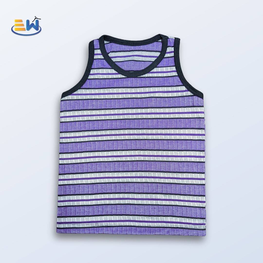 Trendy Boys' Striped Sando – Cool & Comfy Summer Wear