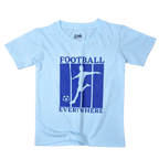 BOYS LYCRA JERSEY 2 PIECE SUITE FOOTBALL PRINTED - SKY BLUE