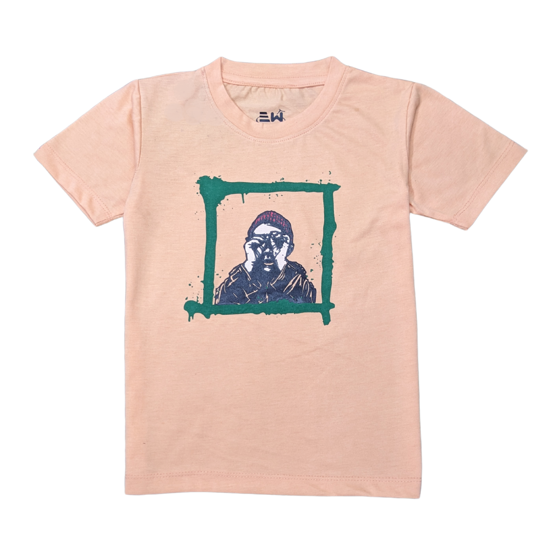 BOYS LYCRA JERSEY 2 PIECE SUITE PRINTED - PEACE COLOR