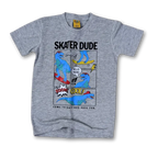 Skater Dude Dino Haider Grey  Printed Tee