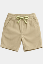 Boys' Casual Cargo Shorts – Khaki Comfort with Utility Style