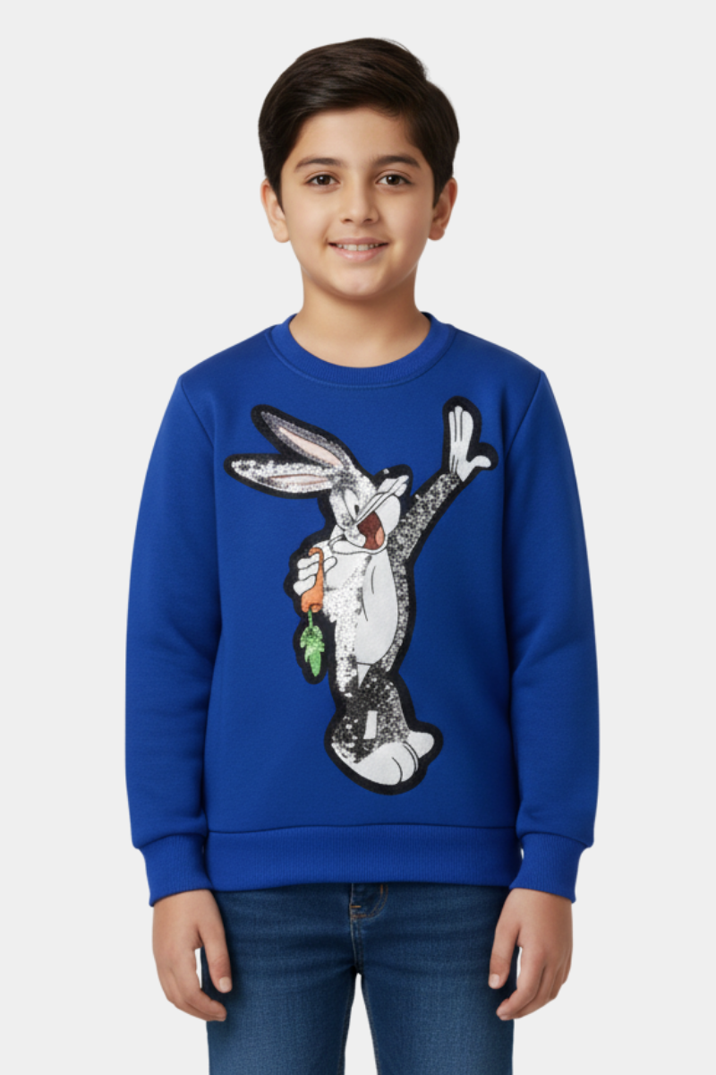 Shine Bright! Kids' Bugs Bunny Sequin Crewneck