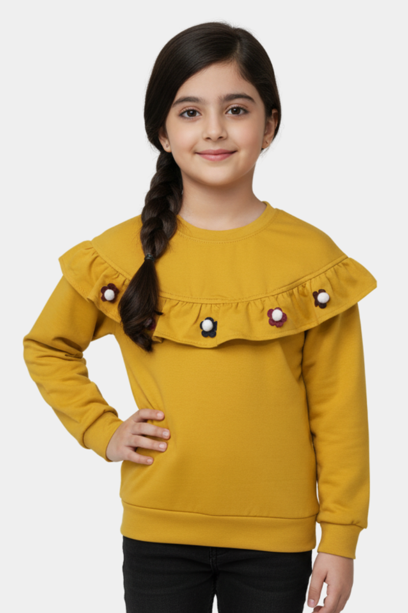 Sunny Blossom Ruffle Sweatshirt