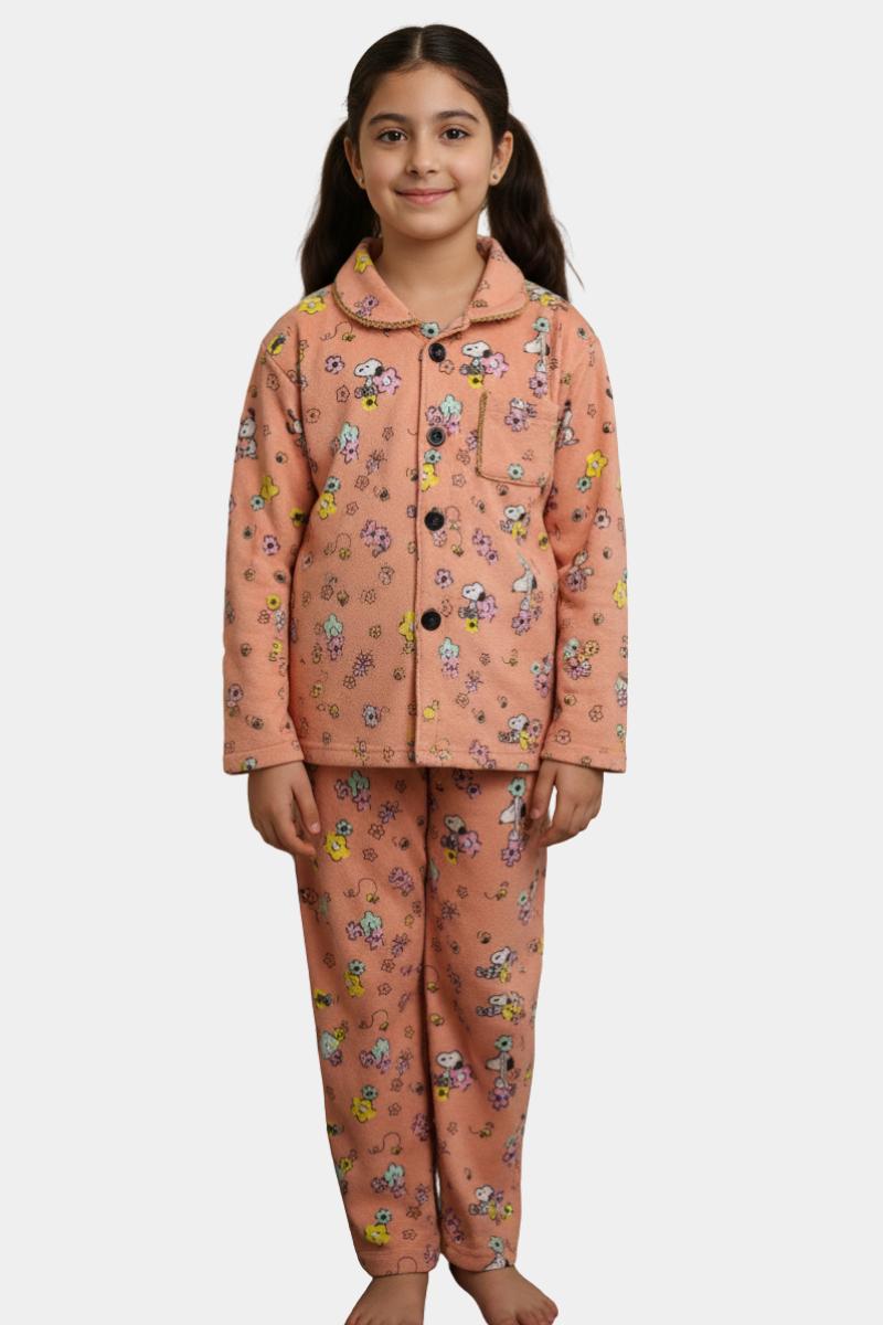 Cute Snoopy Print Kids Pajama Set – Soft Cotton Nightwear
