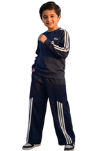 Cozy Navy Kids' Athletic Sweatshirt & Joggers Set