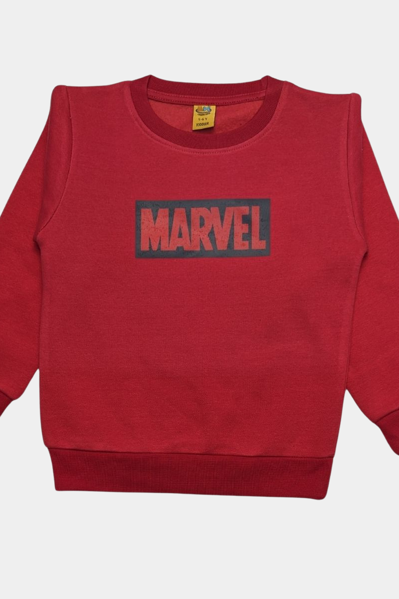 Boys Casual Marvel Sweatshirt - RED