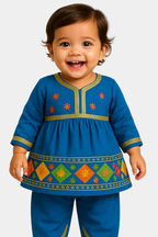 Pakistani Traditional Frock Suit for Baby Girls
