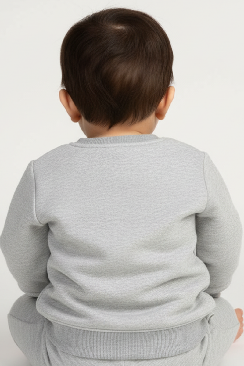 GIRLS PRINTED BLESSED FLEECE SWEATSHIRT - H.GRAY