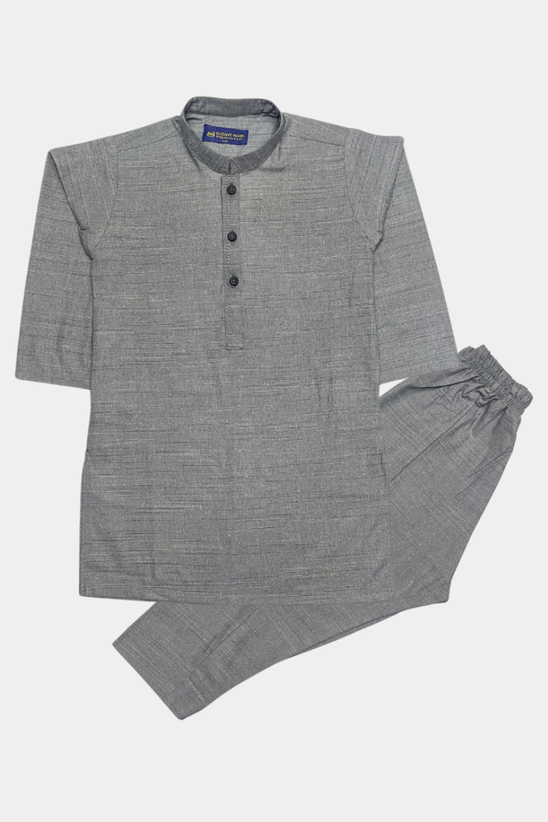 Boys' Classic Grey Kurta Pajama Set – Traditional & Stylish