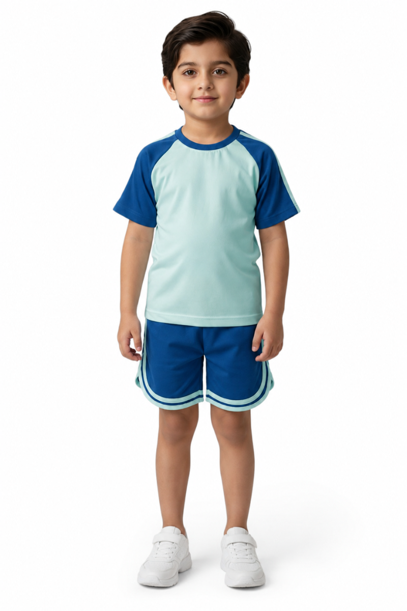 Toddler Boy's & Girls's Raglan Tee and Short 2pc Set for kids