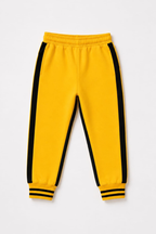 Kids Yellow Fleece Hooded Tracksuit | Unisex Winter Wear
