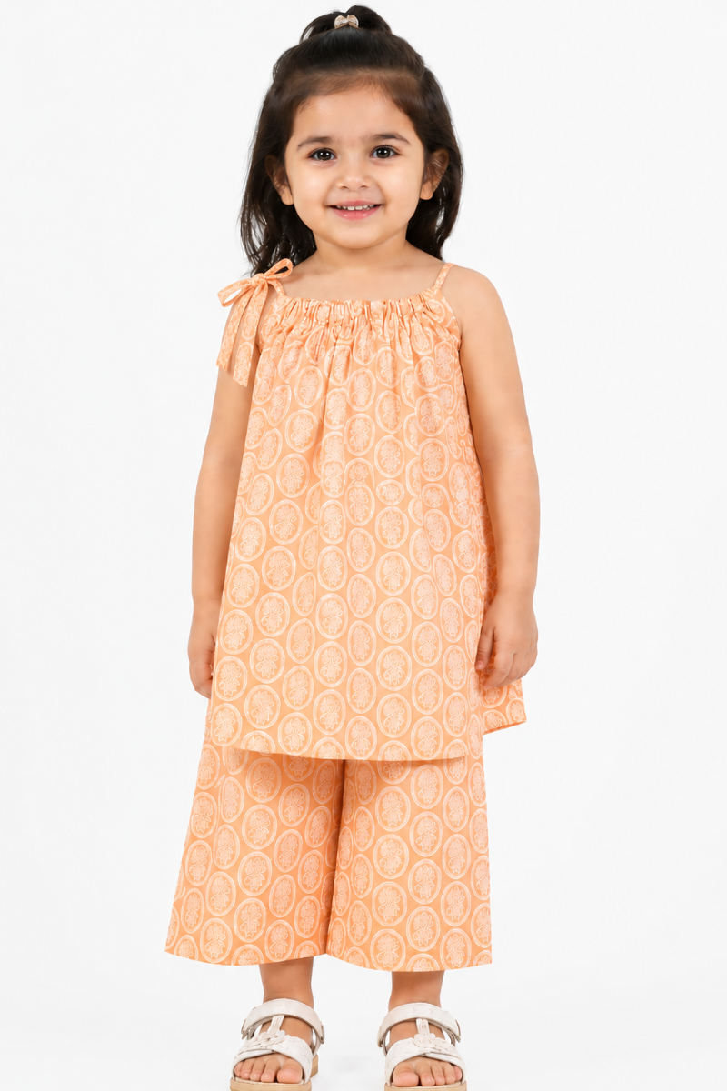 Girls Printed Jersey Fabric Co-Ord Set – Soft & Comfortable Summer Outfit