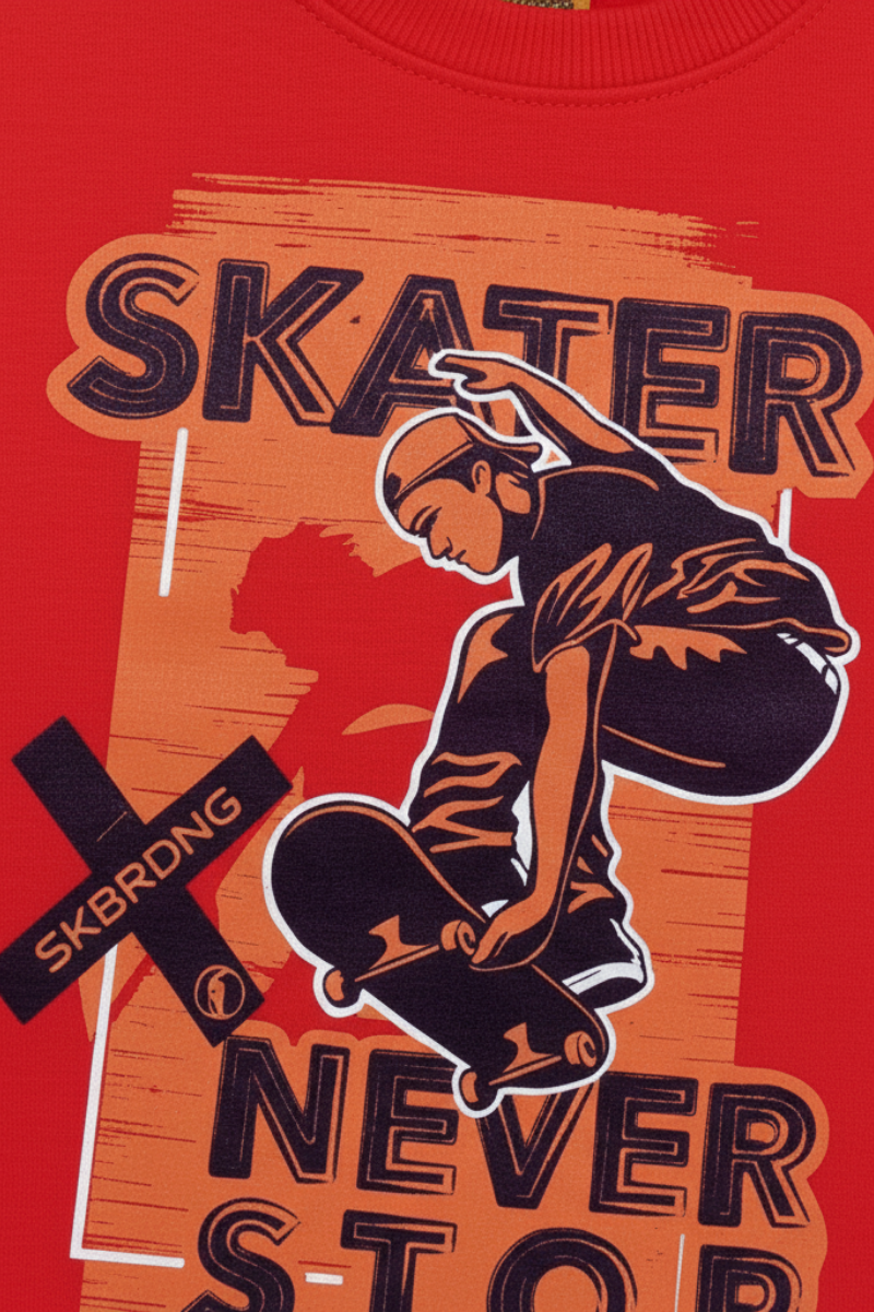 BOYS FLEECE PRINTED SWEATSHIRT