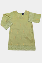 Elegant Embroidered Kids' Kurta Pajama Set – Light Green | Festive Ethnic Wear