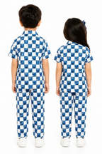 Kids Blue Cartoon Cotton Night Suit – Soft Combed Cotton Pajama Set for Boys & Girls